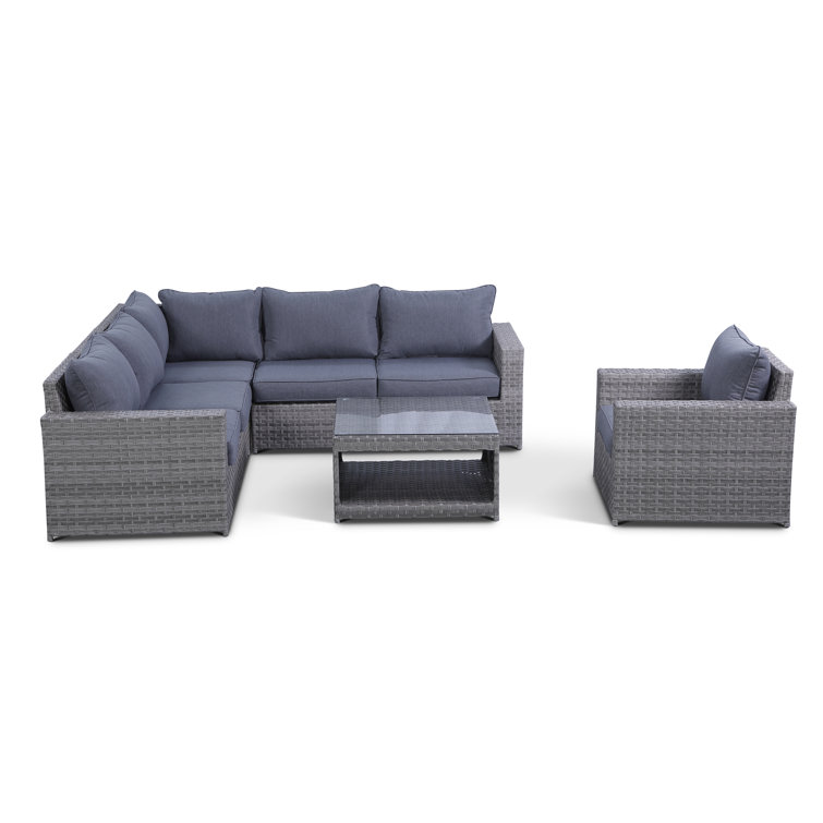 Kordell patio sectional online with cushions